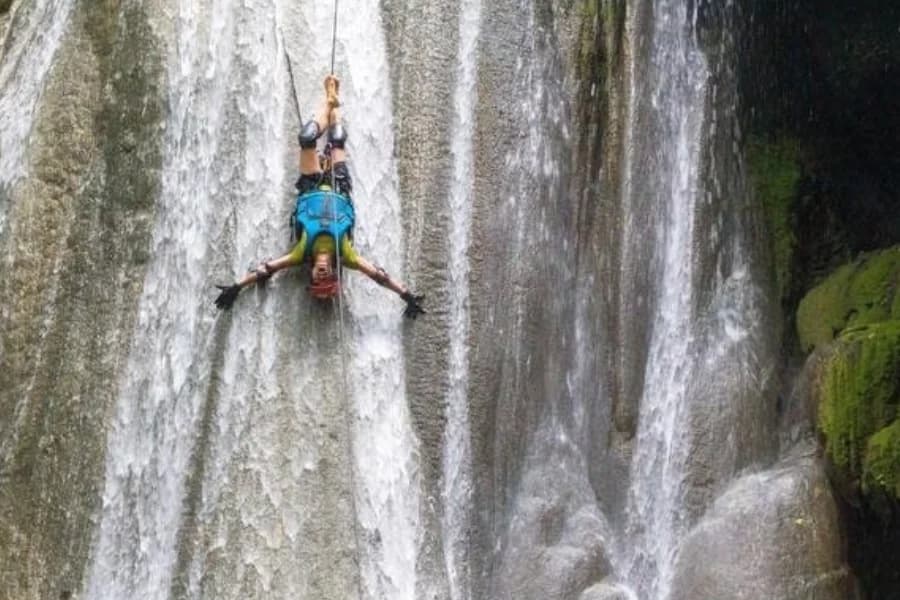 Waterfall Rappelling at Elephant Falls